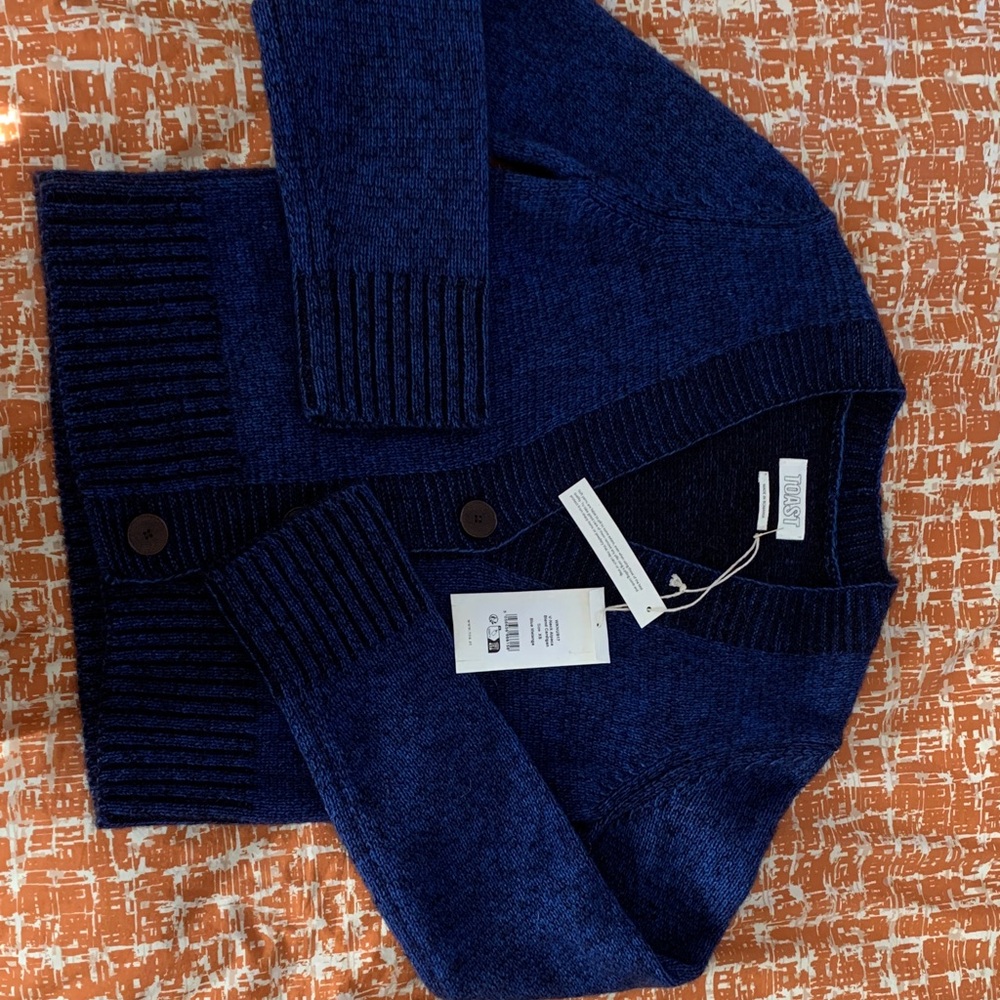 TOAST UK Blue Women's Cardigan New